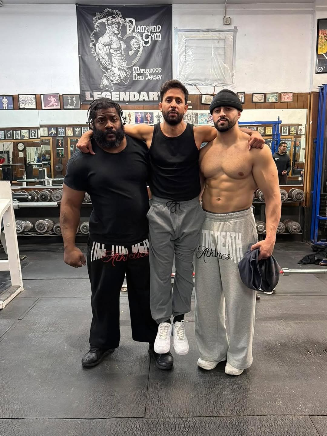 Photo shared by Anwar Jibawi on February 22, 2026 tagging @unksmthedon191, and @haddy_abdel. May be an image of one or more people, biceps, people bodybuilding and text.