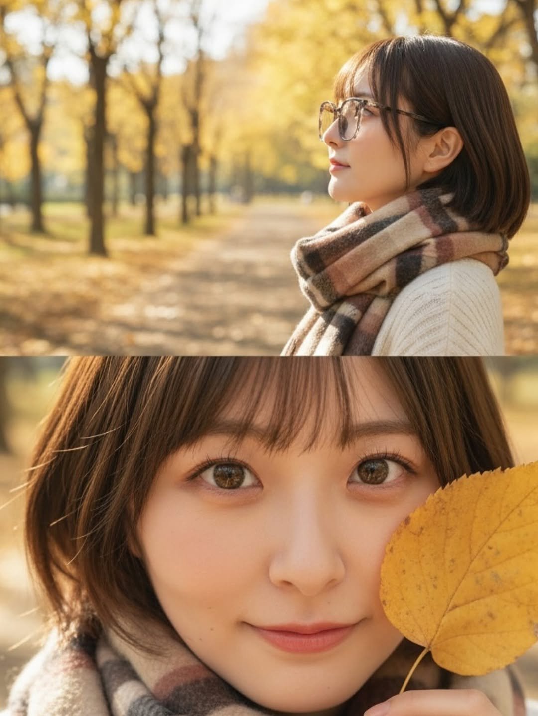 Photo by 青空ひかり on November 06, 2025. May be a closeup of one or more people, hair, duffle coat, outdoors and text.