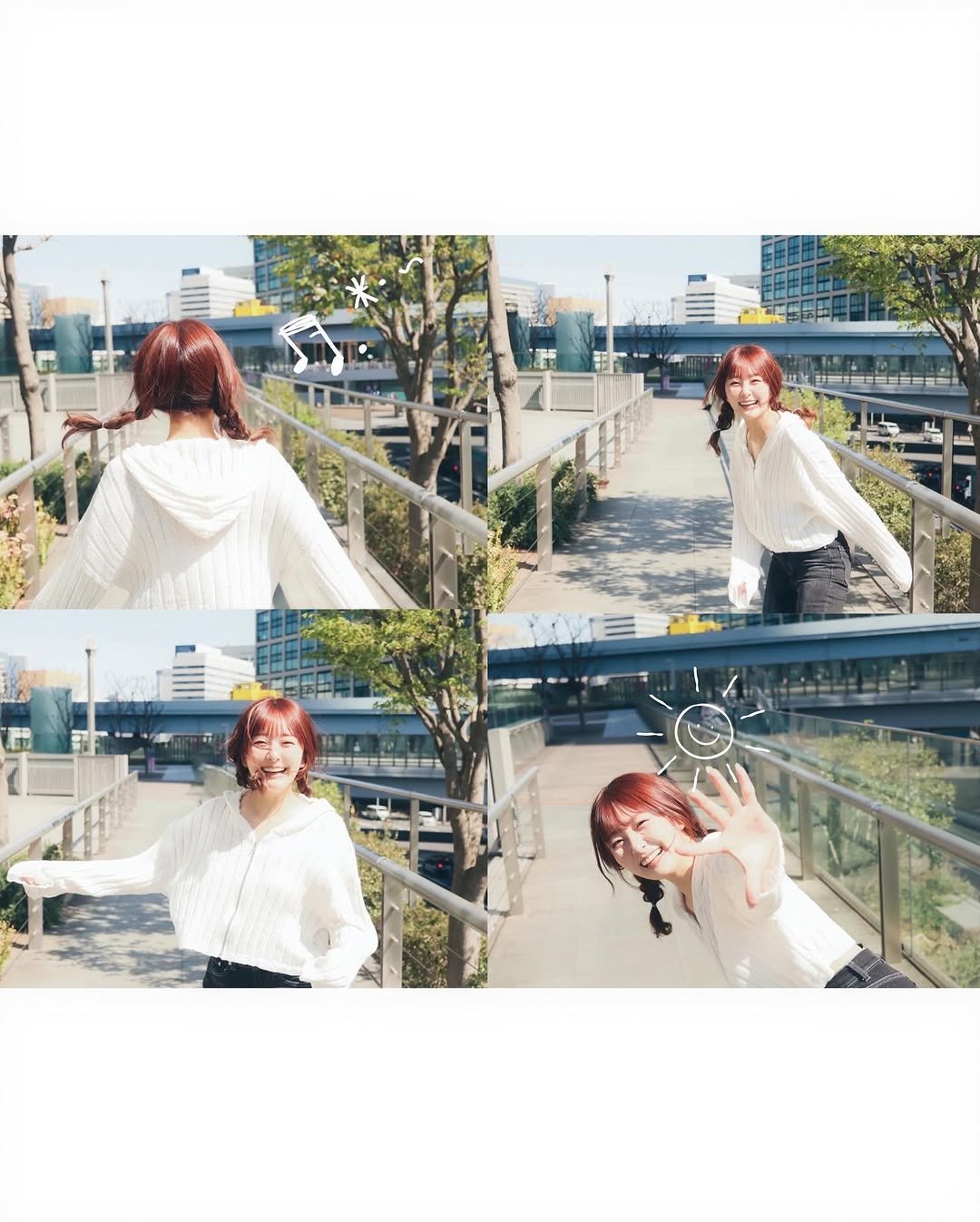 Photo by 青空ひかり on April 11, 2026. May be an image of one or more people, braids, top, outdoors and text.