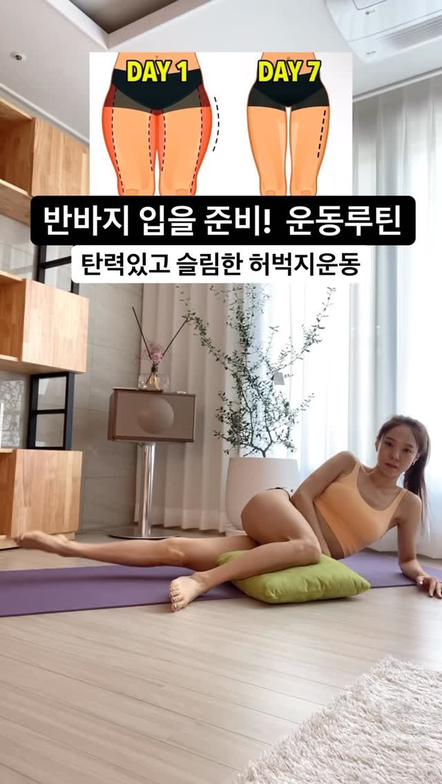 applekim2 게시물 이미지: 허벅지안쪽이 탄탄+슬림 해지는 운동!
오늘당장 옆으로 누워서 3가지동작...