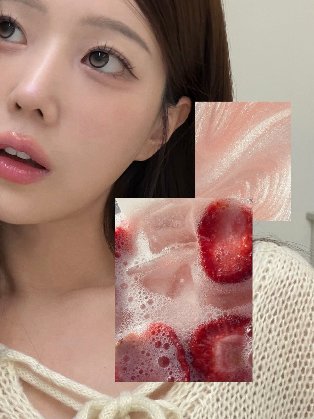 Photo shared by 김아린 ᴋɪᴍ ᴀʀɪɴ on December 24, 2025 tagging @diorbeauty. May be a closeup of strawberry and text.