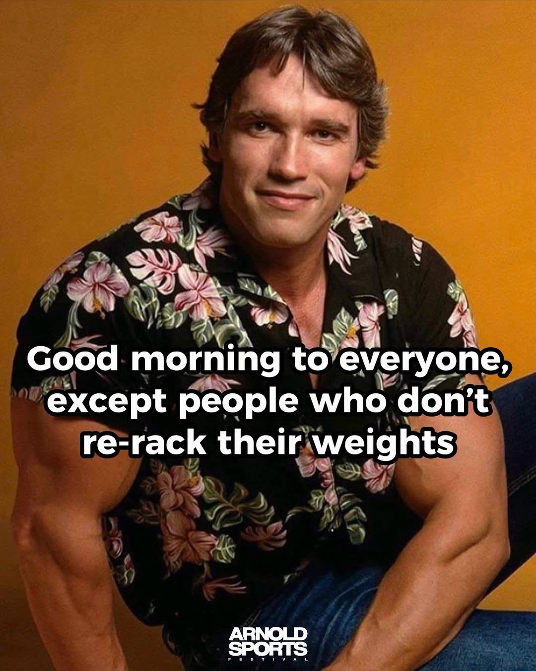 arnoldsports 게시물 이미지: Good morning. Re-rack your weights 🫵