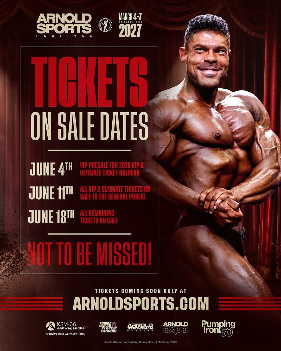 arnoldsports 게시물 이미지: The wait is almost over! 2027 Arnold Sports...