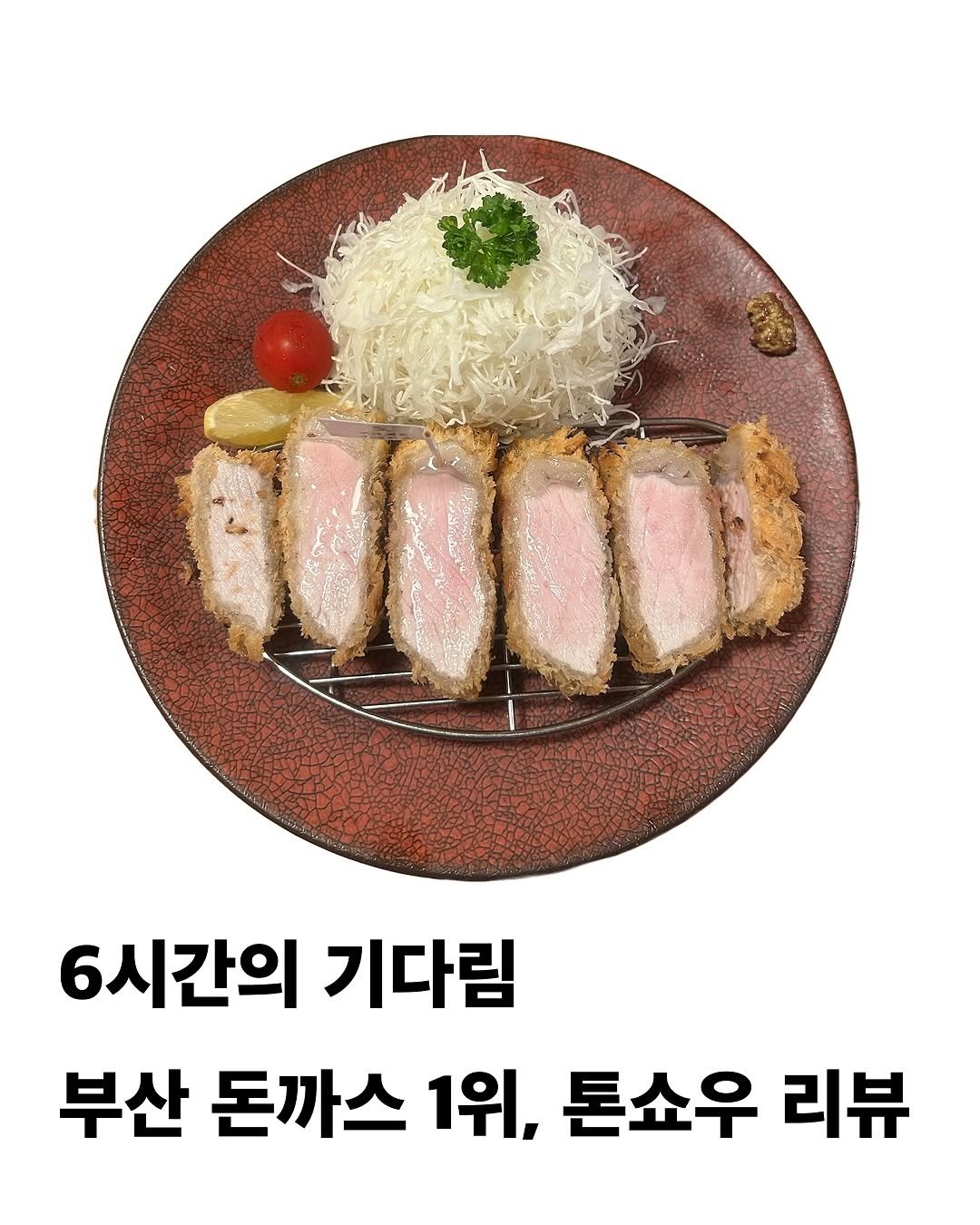 Photo by 교양 있고 싶은 사람 (교있사) on August 08, 2025. May be an image of chicken, pork and text that says '6시간의 기다림 부산 돈까스 1위, 톤쇼우 리뷰'.