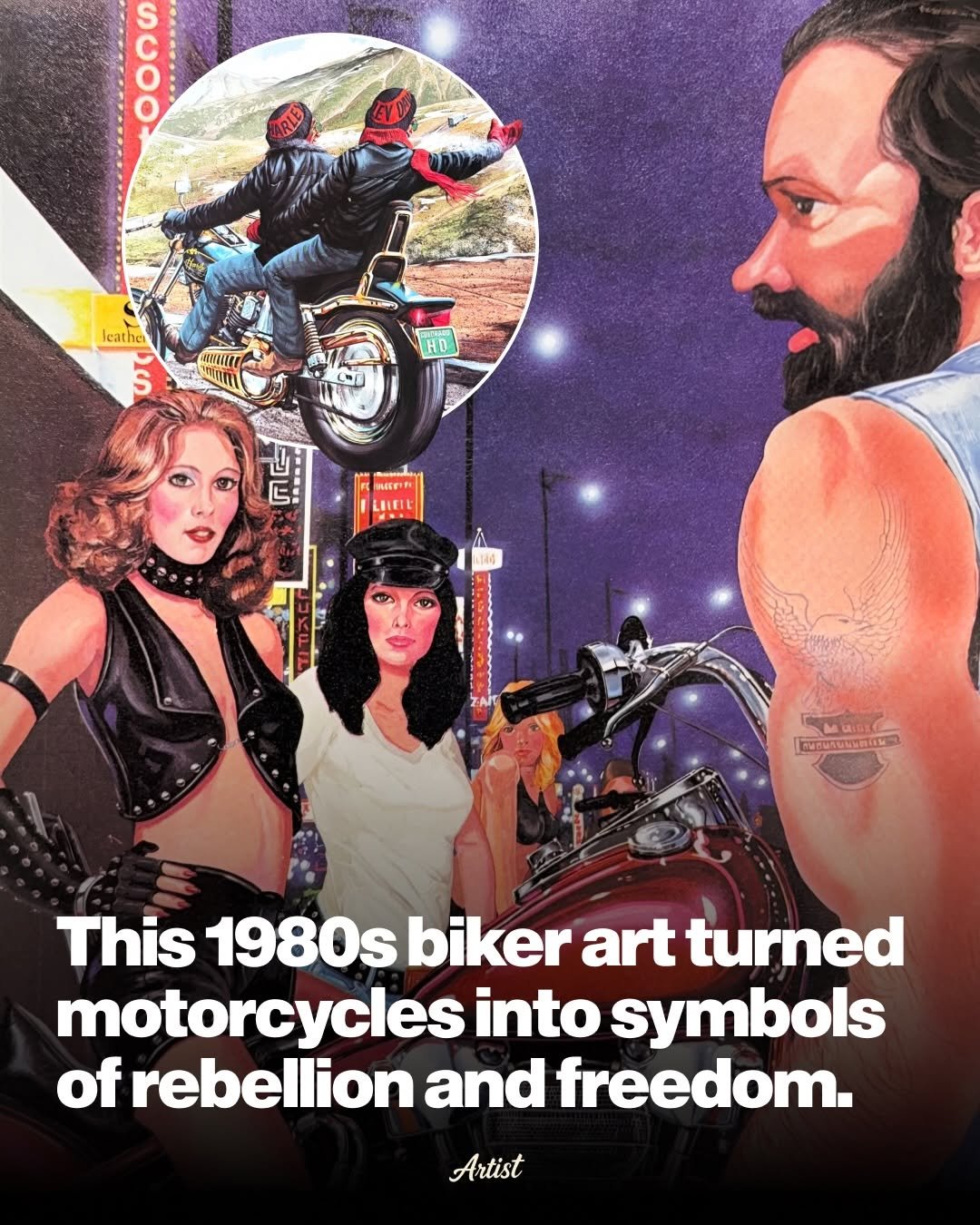 artist 게시물 이미지: During the 1980s, biker culture was not just...