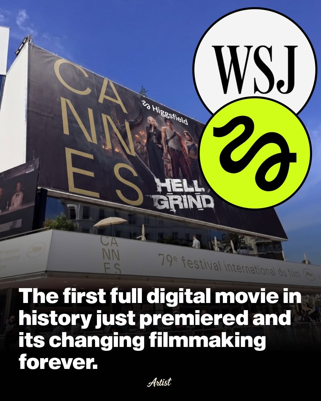 artist 게시물 이미지: Higgsfield AI officially presented first ever...