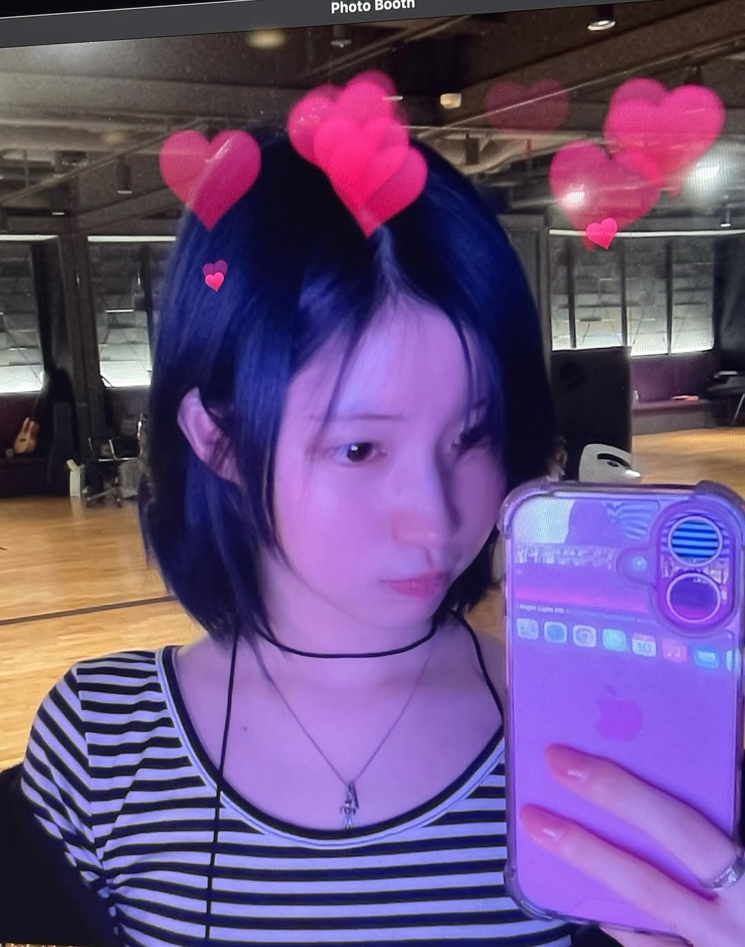 Photo shared by BABYMONSTER ASA (아사) FANPAGE on February 18, 2026 tagging @babymonster_ygofficial, and @babymonster_ygs. May be a selfie of one or more people, bangs, phone, heart and text.