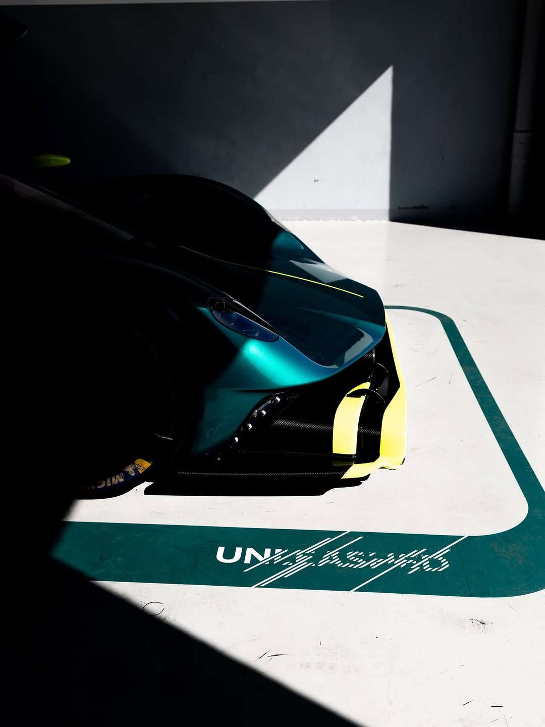 Photo by Aston Martin on April 22, 2026. May be an image of race car and text.