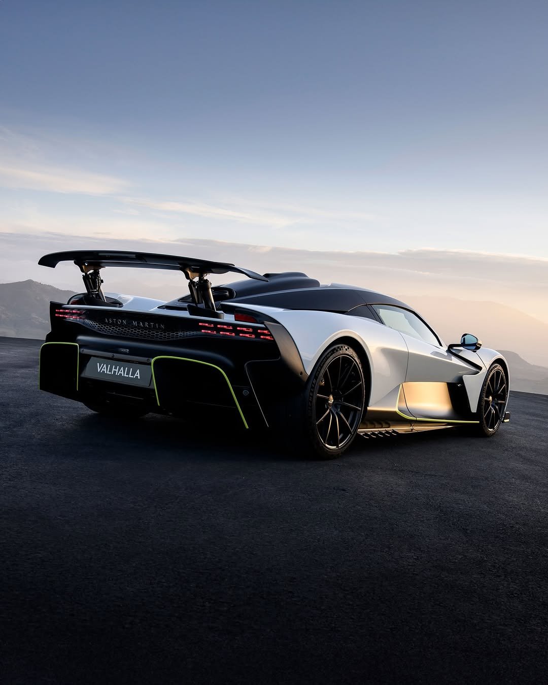 Photo by Aston Martin on February 17, 2026. May be an image of race car, wheel, roadster, road and text that says 'VALHALLA VALHALLA'.