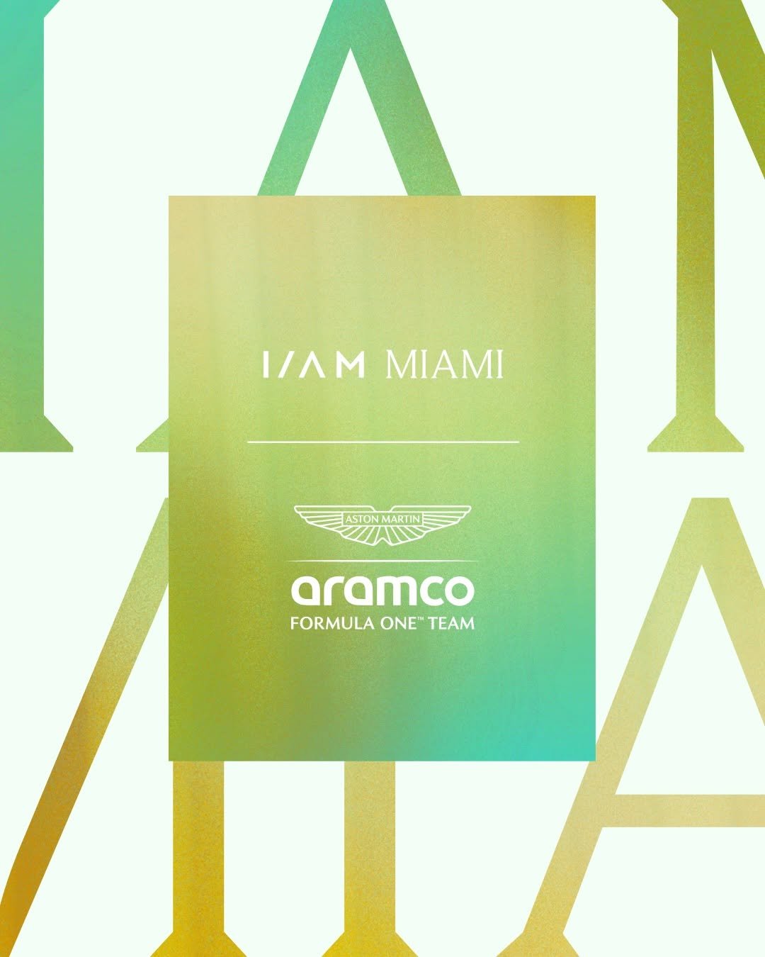 Photo by Aston Martin Aramco Formula One™ Team on April 23, 2026. May be a graphic of poster, magazine and text that says 'I/AM /ΛΜΜΙΑΜΙ MIAMI ASTON ASTONMARTIN MARTIN aramco FORMULA ONE™ FORMULAONETEAM TEAM'.