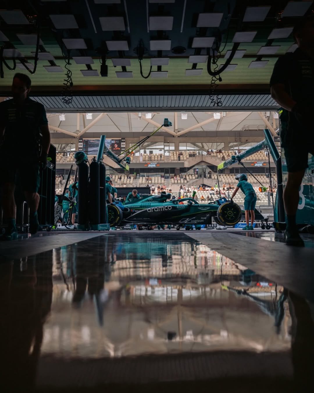 Photo by Aston Martin Aramco Formula One™ Team on December 30, 2025. May be an image of mirror and text.