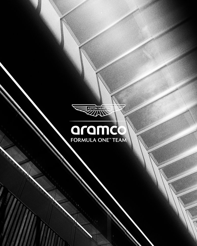 Photo by Aston Martin Aramco Formula One™ Team on January 03, 2026. May be a black-and-white image of text that says 'ASTON MARTI UA aramco FORMULA ONE" FORMULAONETEAM TEAM'.