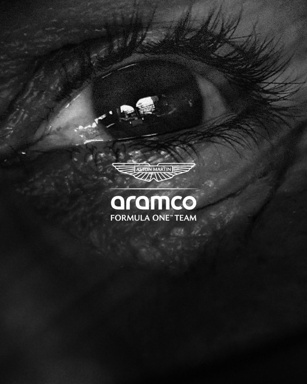 Photo by Aston Martin Aramco Formula One™ Team on January 05, 2026. May be a black-and-white image of poster and text that says 'ASTON ASTONMARTIN MARTIN aramco FORMULA FORMULAONETEAM ONE TEAM'.