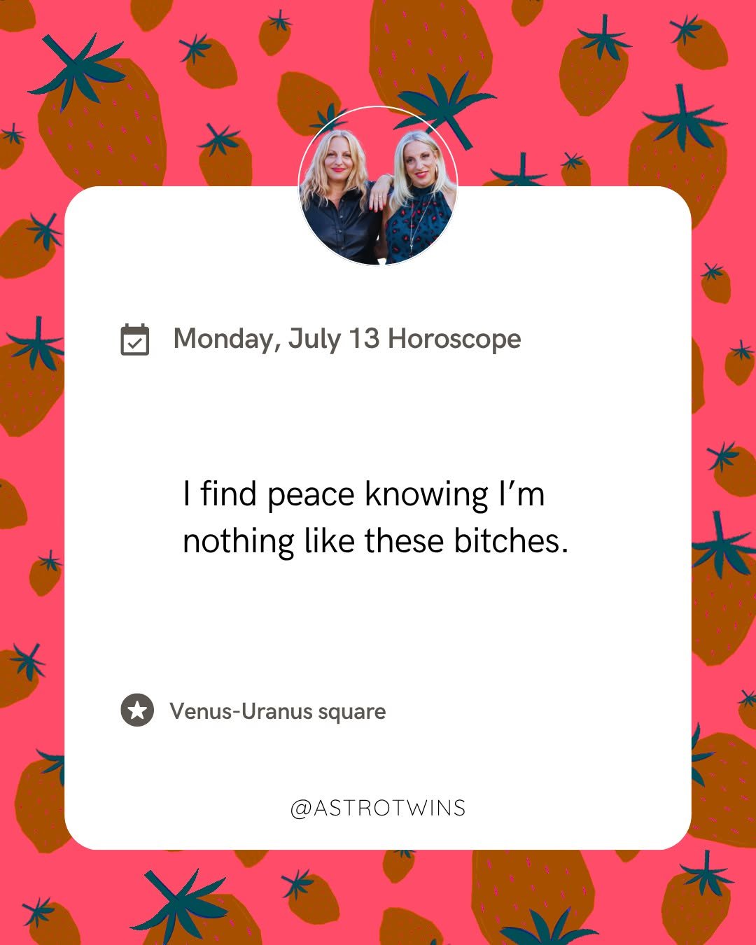 astrotwins 게시물 이미지: Venus-Uranus square⁠
Stop hovering! Too much...