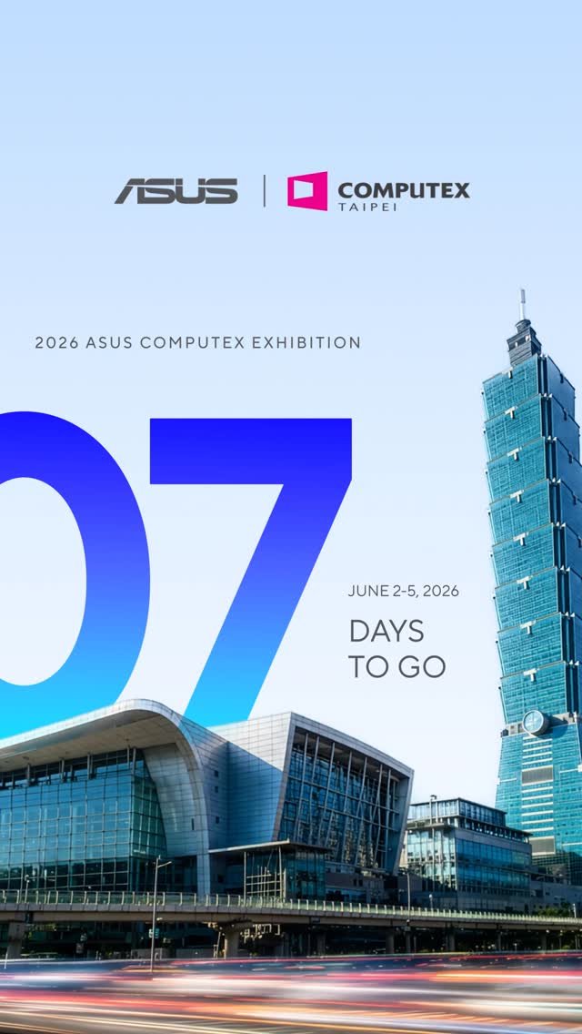 asus 게시물 이미지: 7 days to go until #COMPUTEX2026 🚀⁣
Join ASUS...