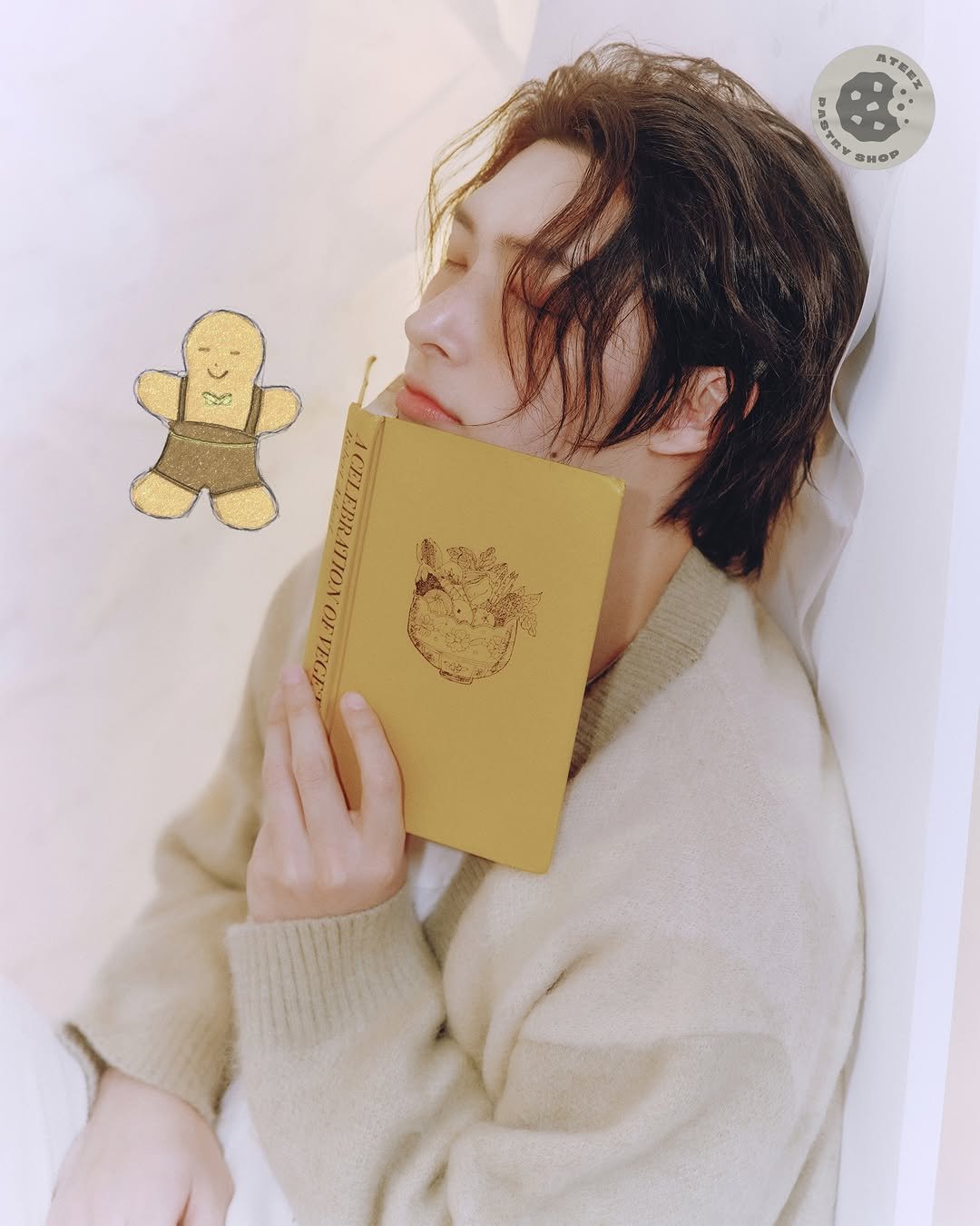 Photo shared by ATEEZ(에이티즈) on November 30, 2025 tagging @fixon_n_on. May be an image of duffle coat, magazine, poster and text.