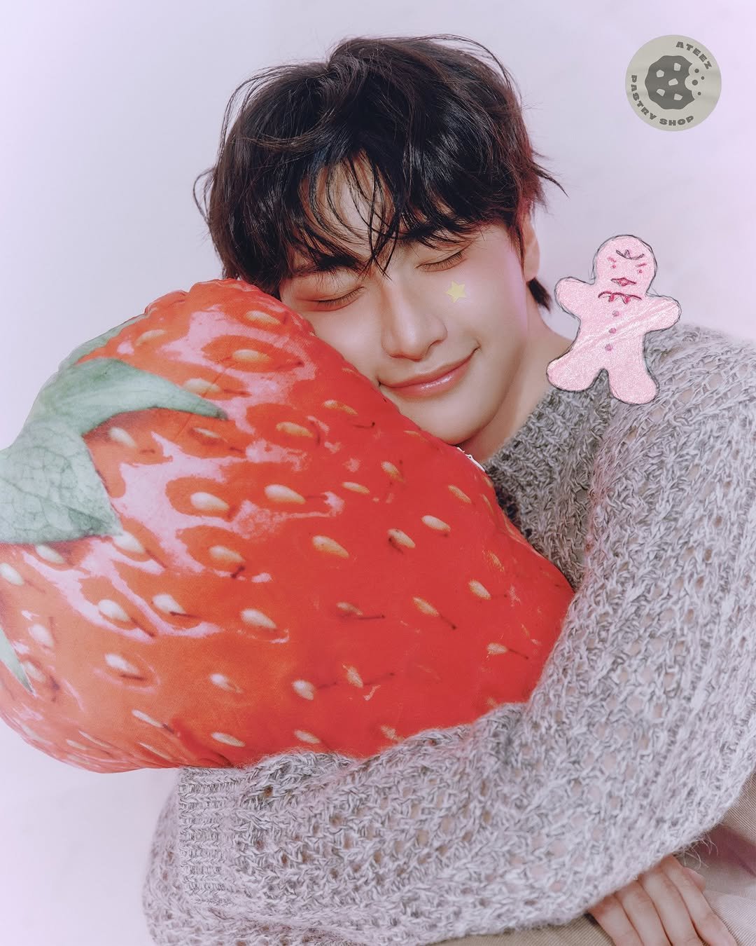 Photo shared by ATEEZ(에이티즈) on November 30, 2025 tagging @_starhwa_. May be an image of strawberry and text.