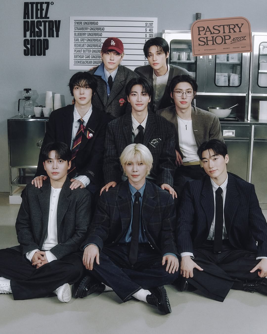 Photo by ATEEZ(에이티즈) on November 30, 2025. May be an image of one or more people, bangs, poster and text.