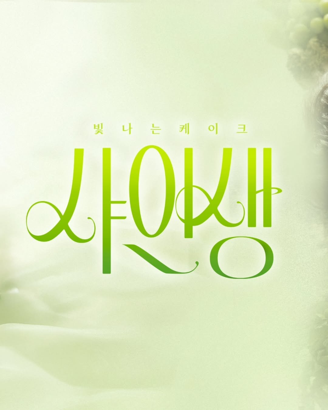 Photo by 투썸플레이스 on July 31, 2025. May be an image of poster and text that says '빛나는 빛 빛나는케이크 케 크 사이생 OUH'.