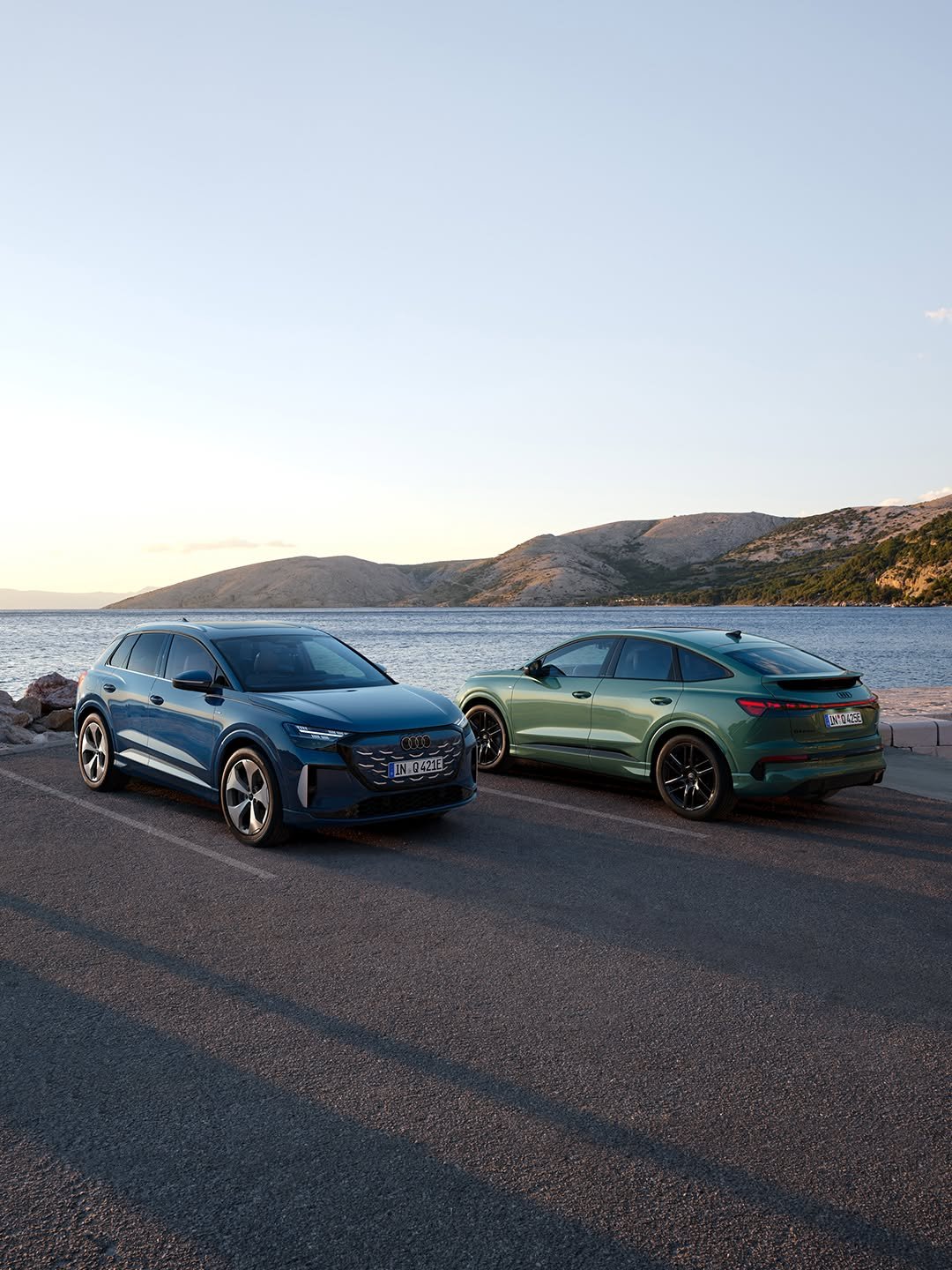 Photo by Audi on April 28, 2026. May be an image of sedan, wheel, road and text.