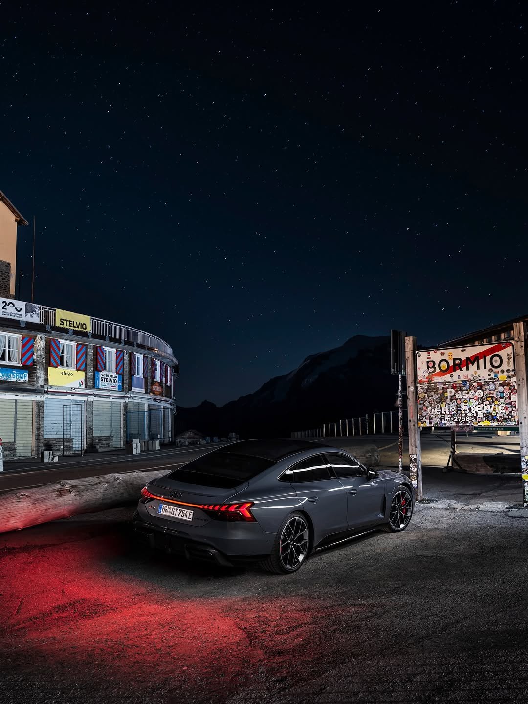 Photo by Audi Sport in Passo Stelvio - Stilfserjoch. May be an image of sedan and text.