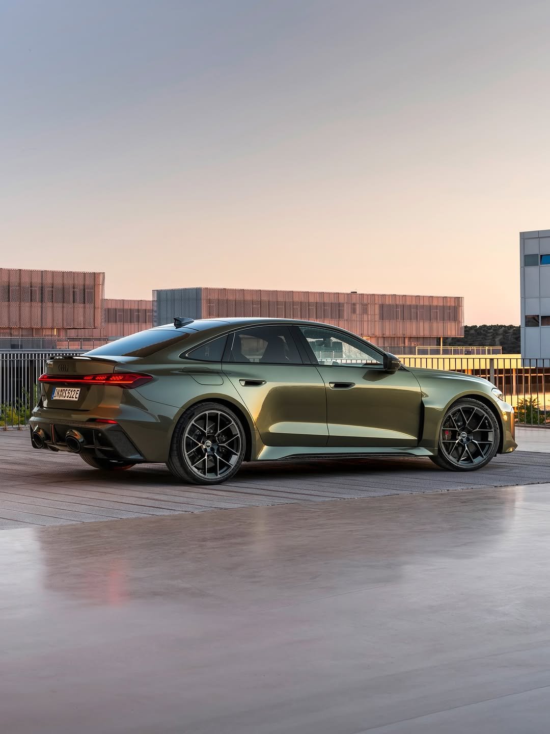 Photo by Audi Sport on April 18, 2026. May be an image of sedan, wheel, road and text.