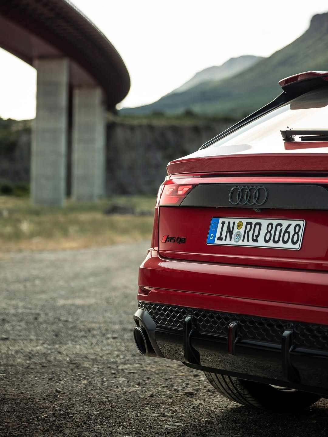 Photo by Audi Sport on January 04, 2026. May be an image of car, tailpipe, wheel, road and text that says 'D D IN:RQ8068 IN:RO 8068'.
