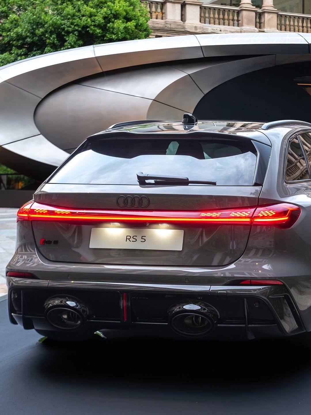 Photo by Audi Sport on April 23, 2026. May be an image of wheel, sedan and text.