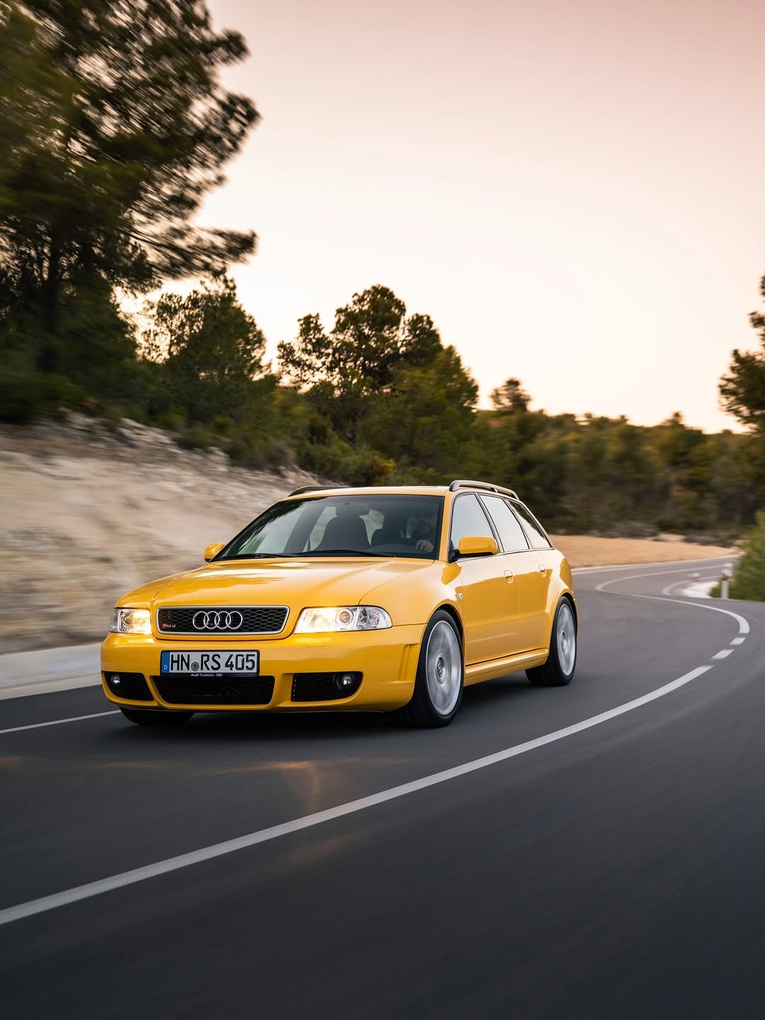 Photo shared by Audi Sport on November 29, 2025 tagging @auditradition. May be an image of sedan, wheel, road and text that says 'CITO 3 HNoRS405'.