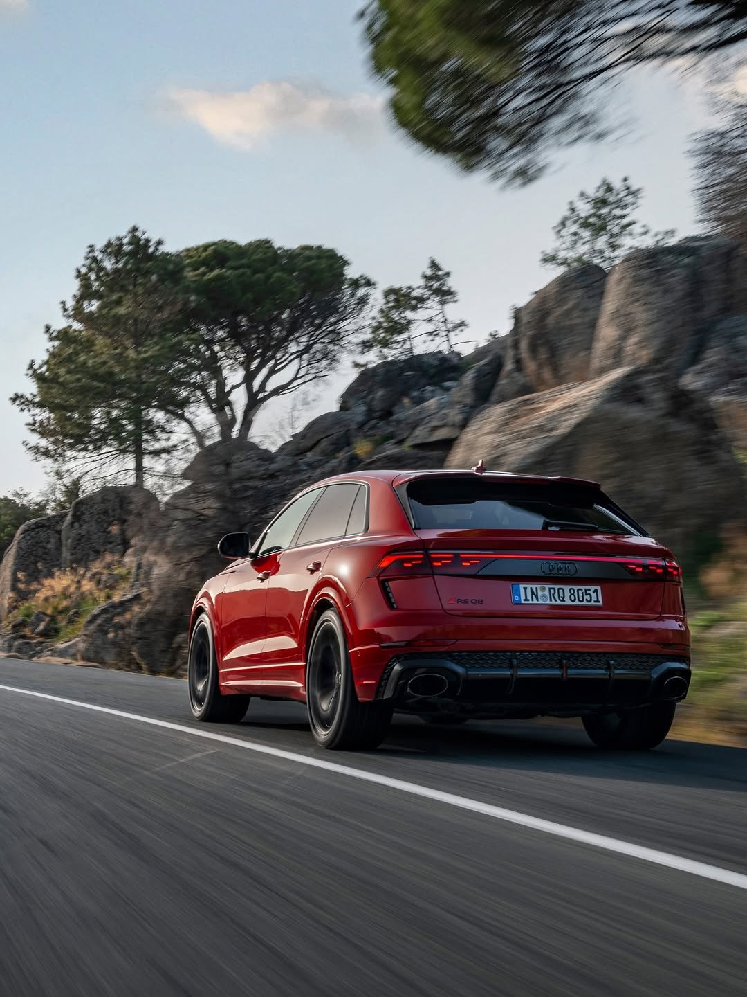 Photo by Audi Sport on January 01, 2026. May be an image of car, wheel, road and text that says '-IN:RQ8051 IN:RQ Q8651'.