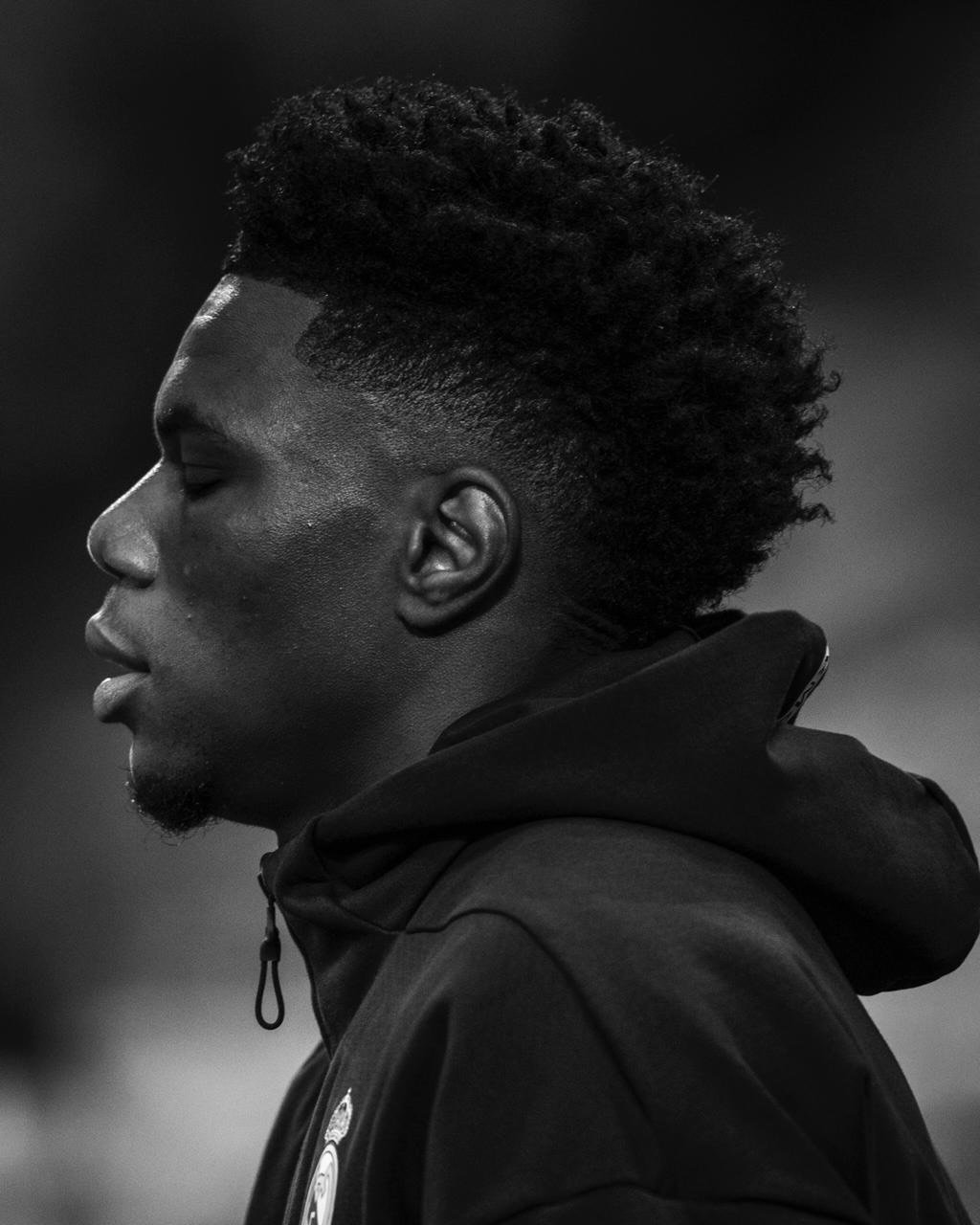 Photo by Aurelien Tchouameni on January 04, 2026. May be a black-and-white image of football, soccer, ball, stadium and text.