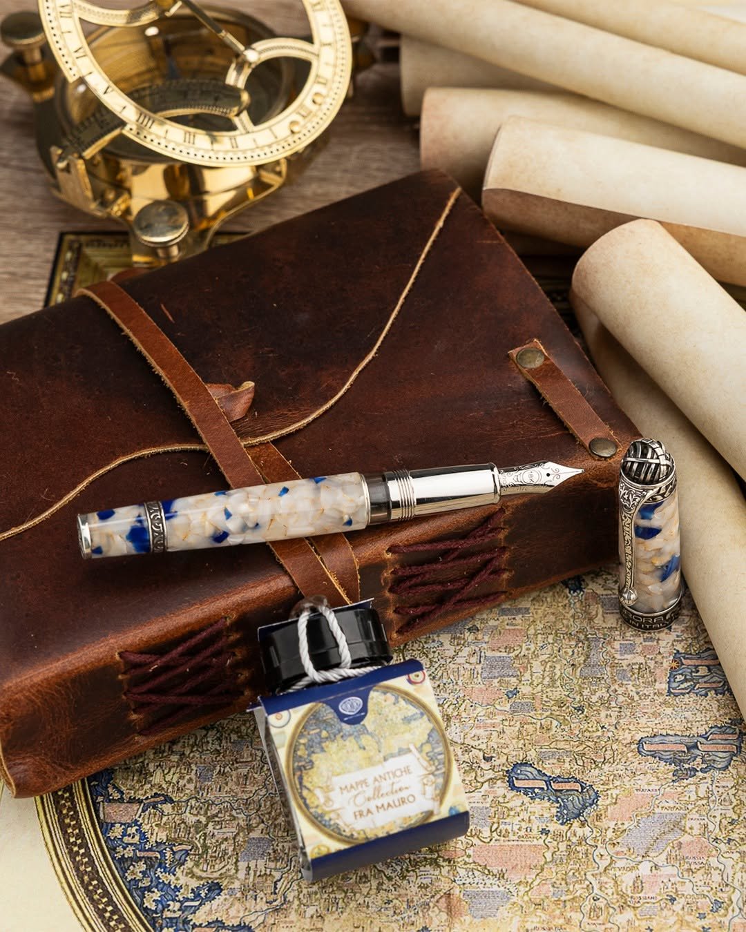 Photo by Aurora Pen in Aurora Pen. May be an image of fragrance, pocketwatch, perfume, pen and text.