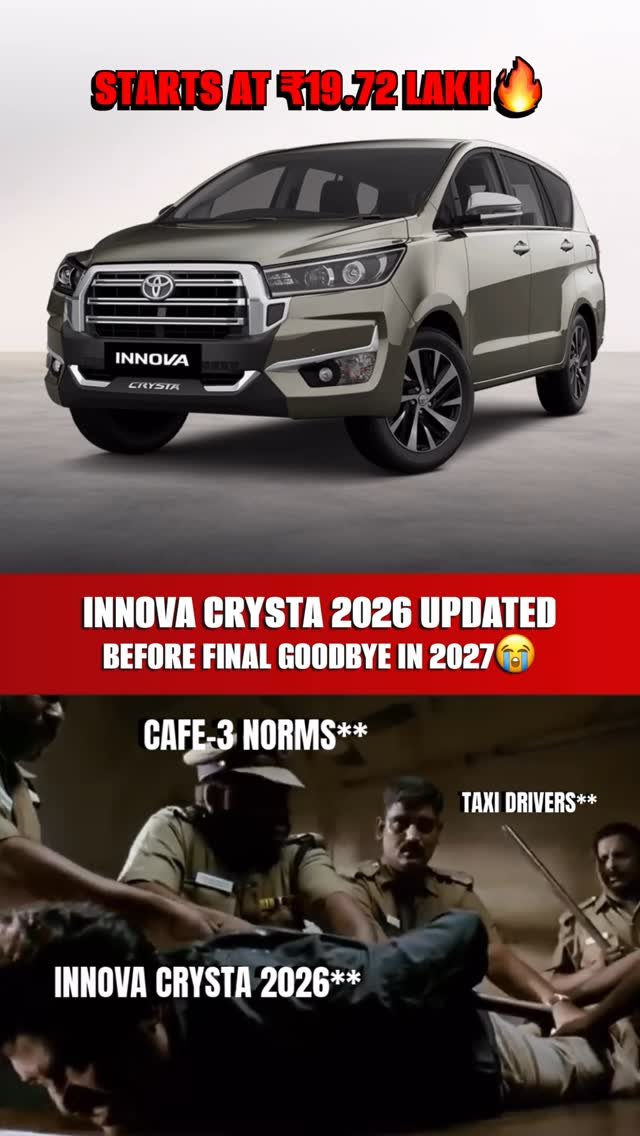 autojournal_india 게시물 이미지: “पिछले 10 सालों में INNOVA CRYSTA के ZERO...