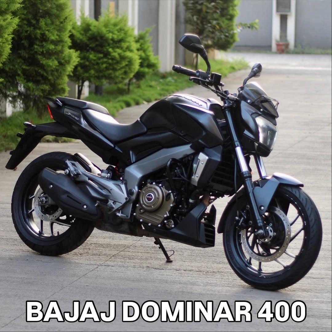 Photo by Autologymotors on November 21, 2025. May be an image of motorcycle, scooter, wheel and text that says 'BAJAJ DOMINAR 400'.