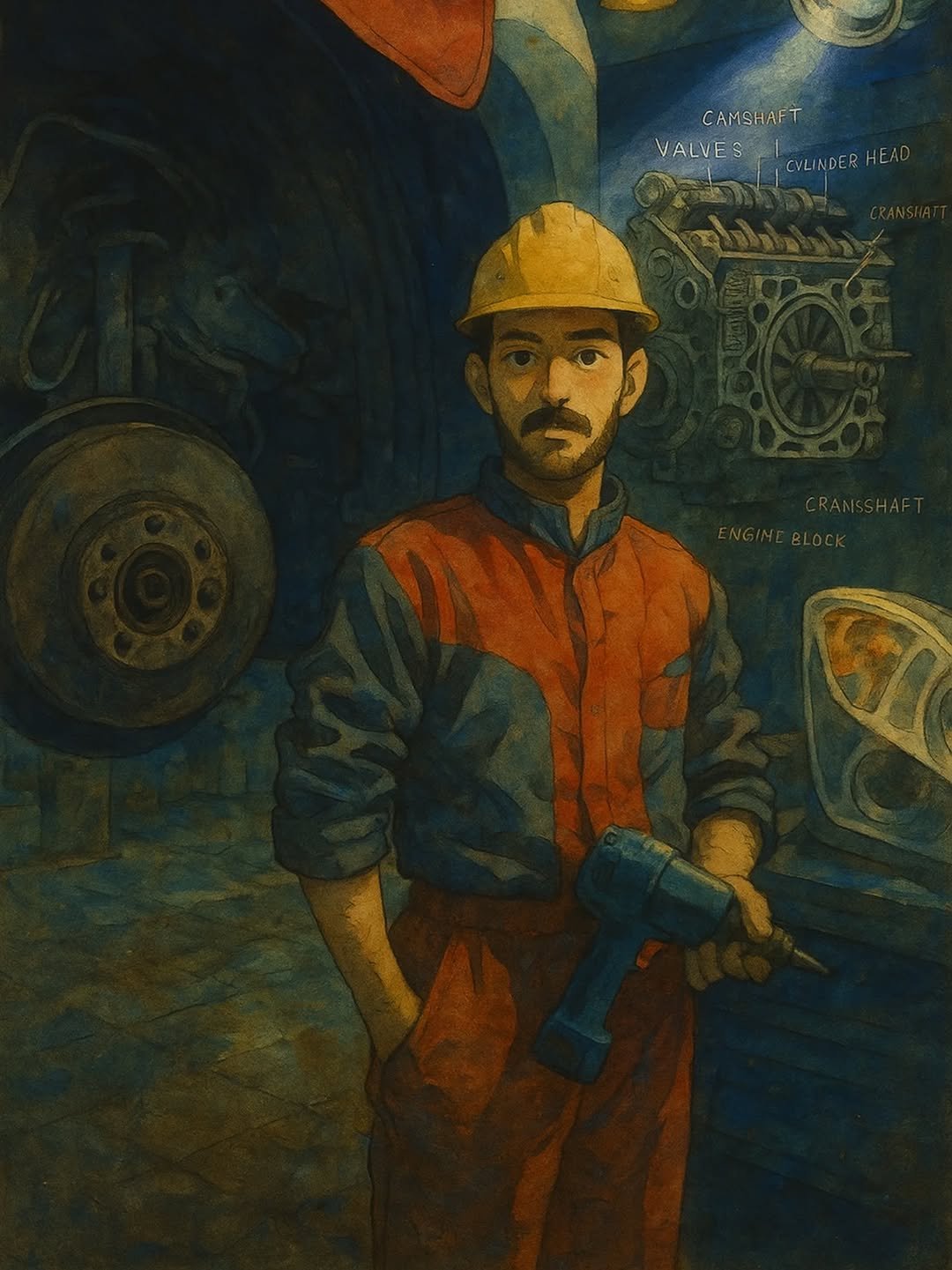 Photo by automobile workout on August 08, 2025. May be an illustration of poster and text that says 'CAMSHAFT VALVESCLINDERHE VALVES LVE ទ CVLINDERHEAD CVLI CVLINDER'.