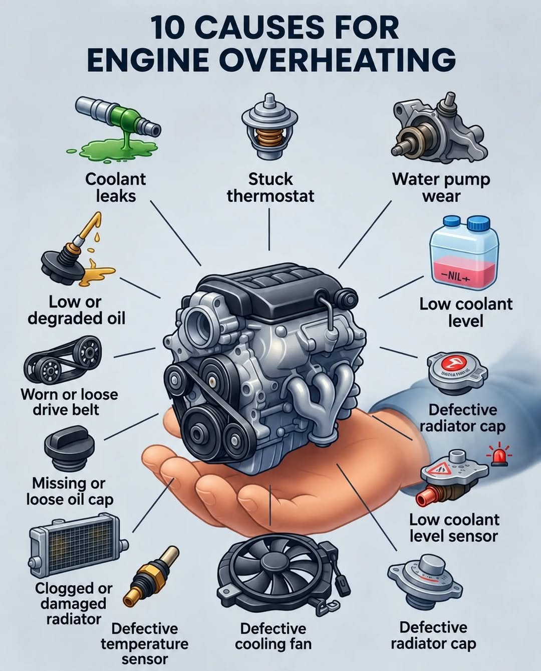 automobileworkout 게시물 이미지: आपको पता होना चाहिए ✅ 🔖🚘

1. Coolant Leaks...
