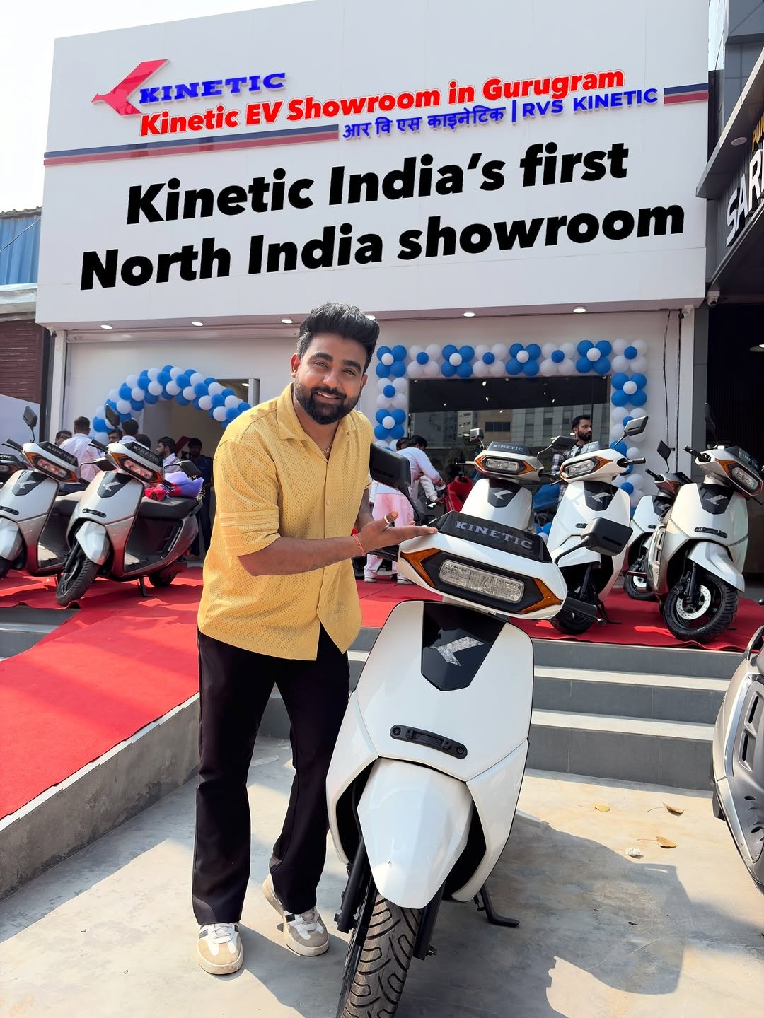 Photo shared by AUTOREVIEW on February 20, 2026 tagging @kineticev.in. May be an image of motorcycle, scooter and text.