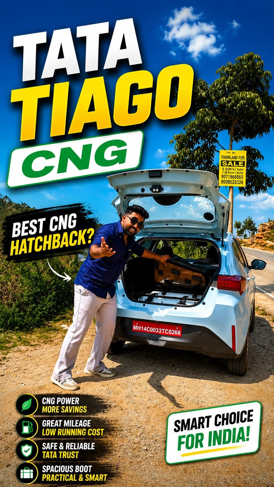 autoreview46 게시물 이미지: Tata Tiago CNG Boot Space Test! 🔥
CNG Car, But...