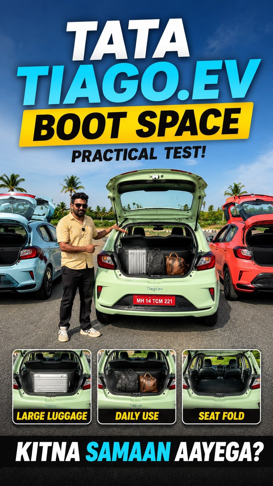 autoreview46 게시물 이미지: Tata Tiago.ev Boot space 
Tata Tiago.ev...
