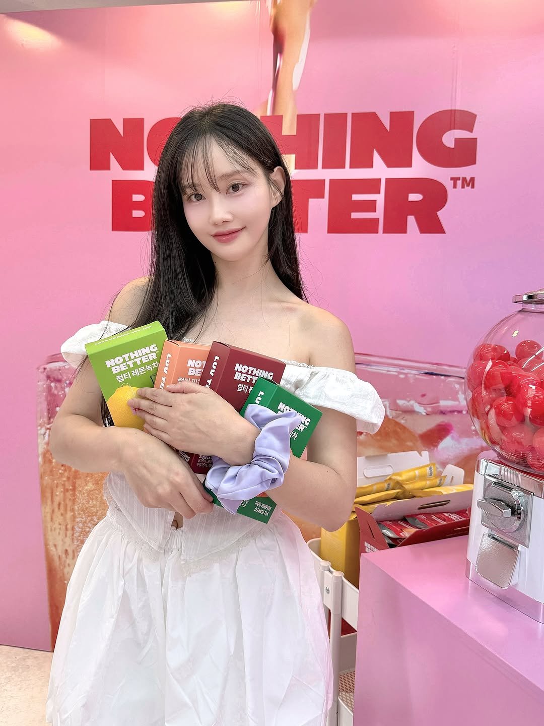 Photo shared by 변민서 on July 31, 2025 tagging @nothingbetter.official, and @tangly_official. May be an image of 1 person and text.