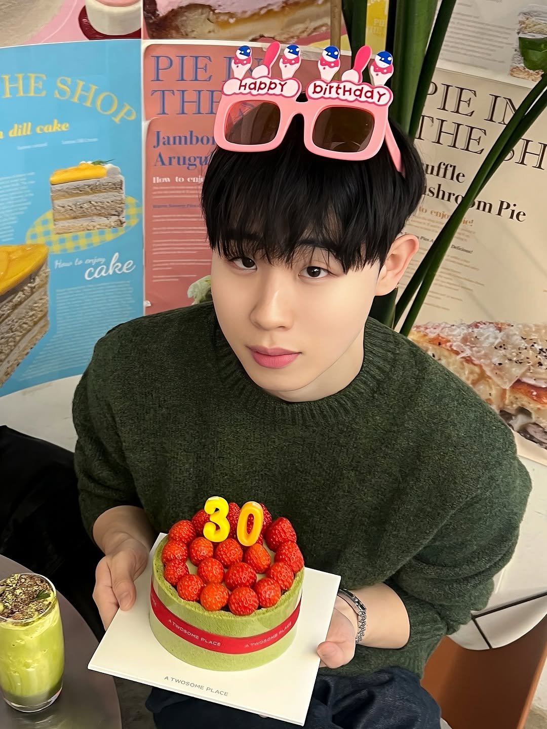 Photo shared by 백승범 | 백간 on February 18, 2026 tagging @backbombb. May be an image of cake and text that says 'Happy HE cake SHOP PIE TH dill Jambor Arugu llm tn 10 enie Peje birthddy PIEID IE HE uffle shroomPie shro ir! mPie m enjo Pie HAK cake DS 30 Teep 43 วิพ mACE A TWOROMYPLACI PLACE TWORDAY'.