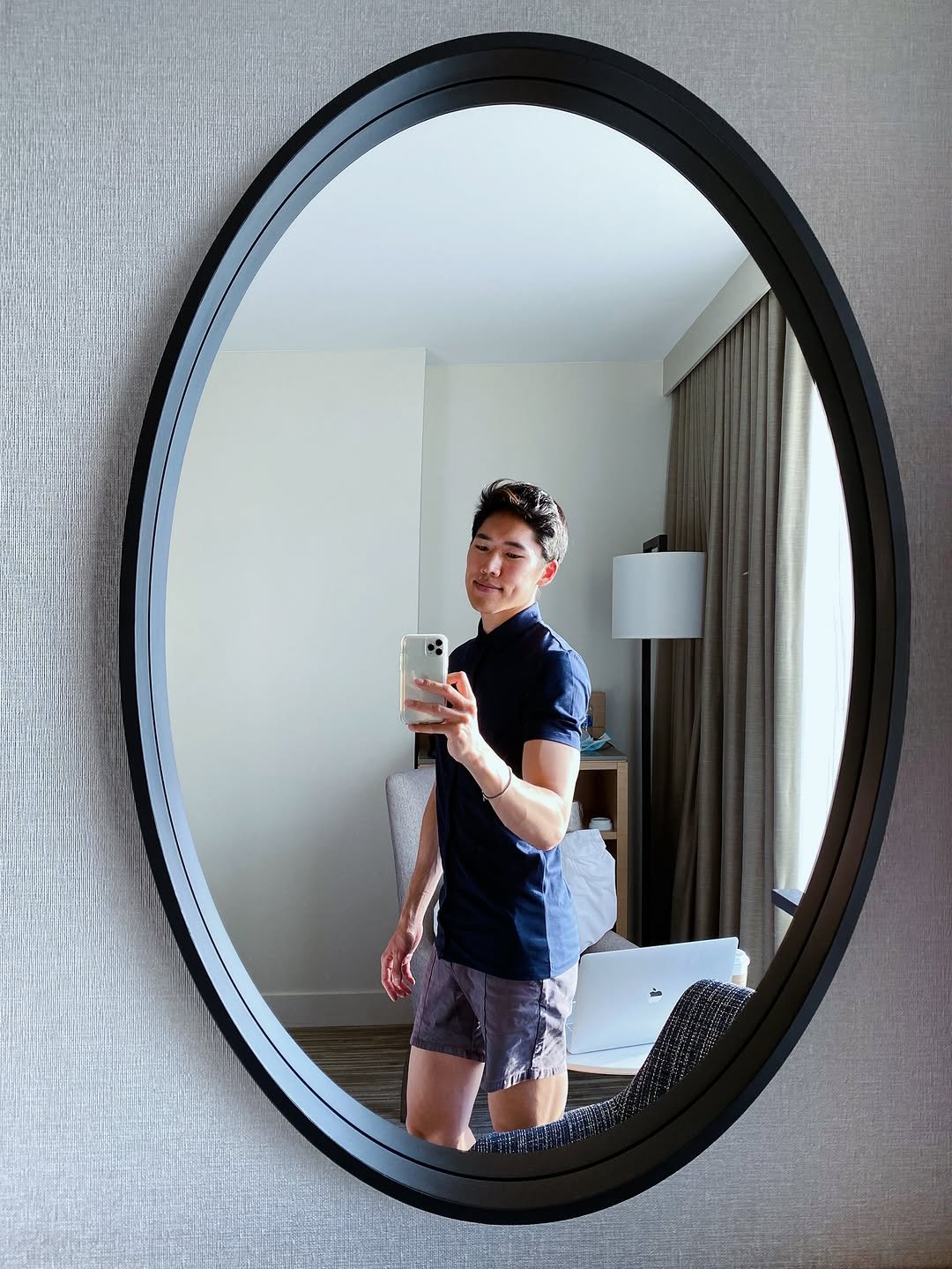 Photo by 제이슨 | Jason K. on July 12, 2025. May be an image of 1 person, mirror and text.