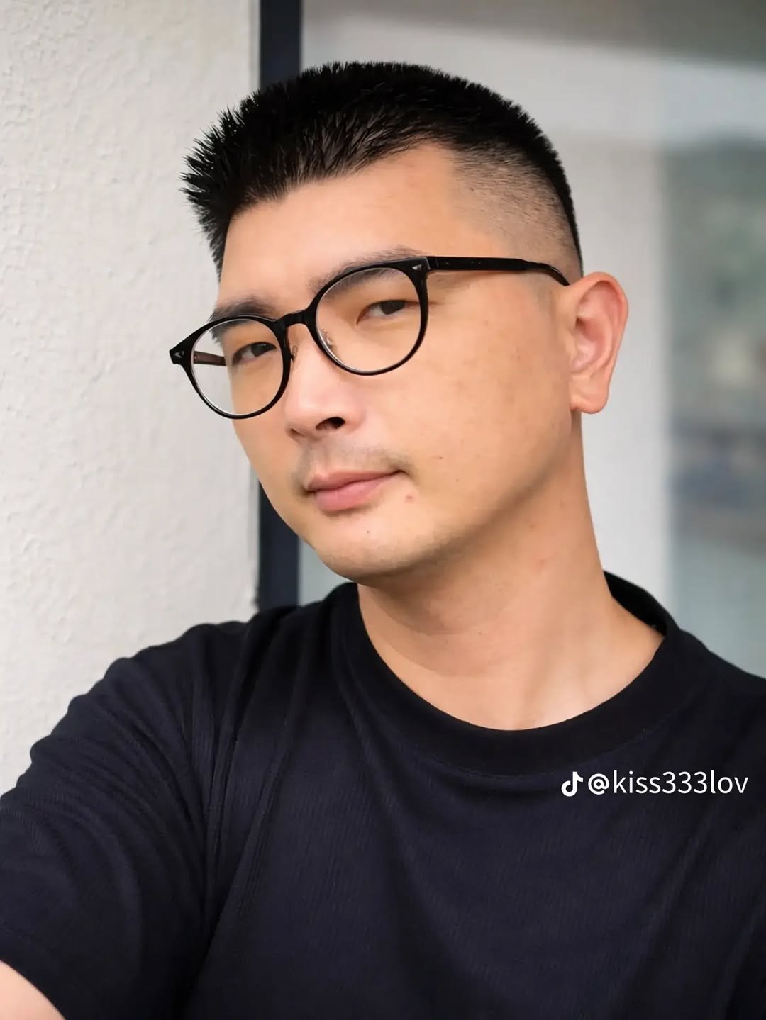 Photo by 귀여운승진 on April 25, 2026. May be a closeup of ‎one or more people, beard, hair, eyeglasses and ‎text that says '‎d@kiss333lov ل t@kiss333lov‎'‎‎.