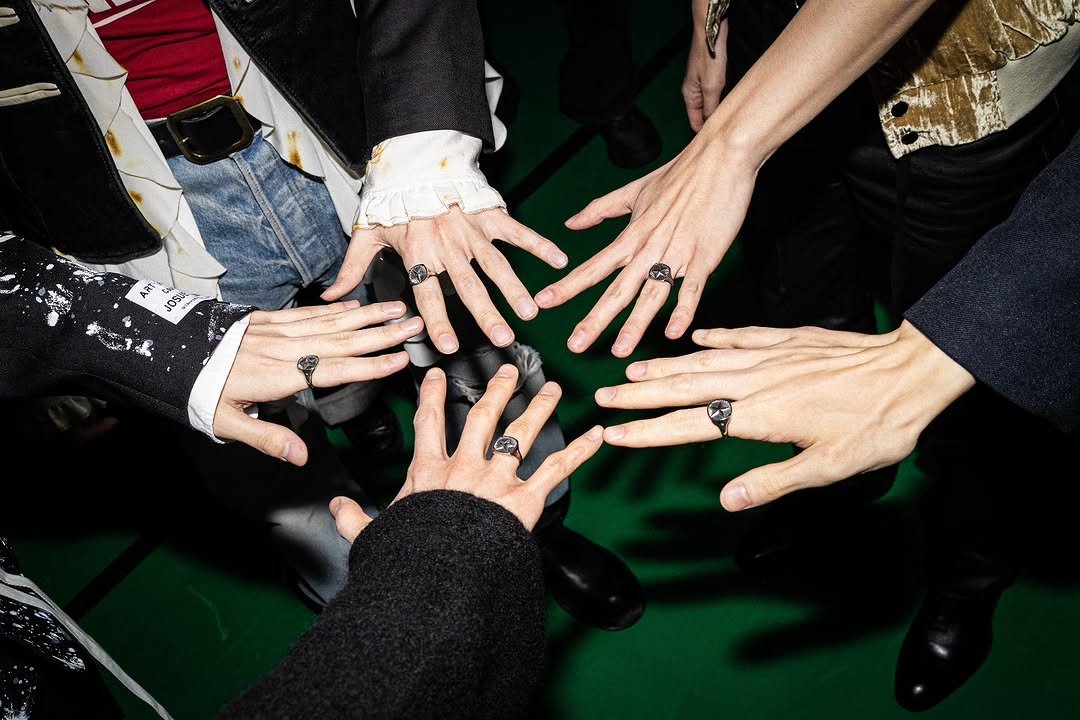 Photo shared by BEOMGYU of TXT on April 13, 2026 tagging @txt_bighit, @yawnzzn, @page.soobin, @kaikamal_, and @you.th. May be an image of one or more people, bangs, bolo tie, top and text.