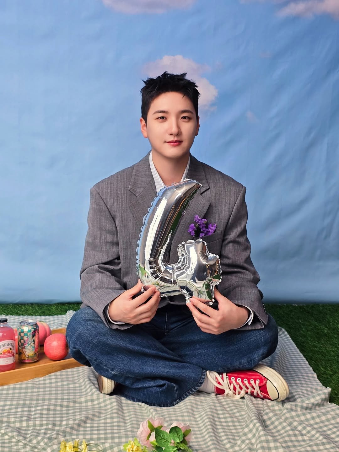 Photo shared by LUCY on March 29, 2026 tagging @gwangil_shin. May be an image of picnic and text.