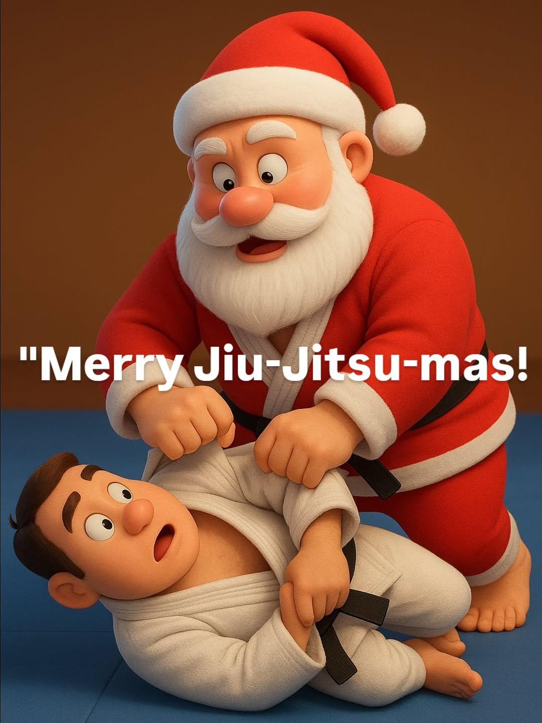 Photo by 베이스 주짓수 평촌 on December 12, 2025. May be an image of belt and text that says '"Merry Jiu-Jitsu-mas! Jiu-'.