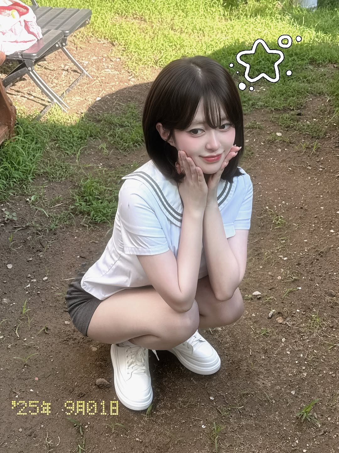 Photo by 빵귤(민지) on August 31, 2025. May be an image of 1 person, hair and text.