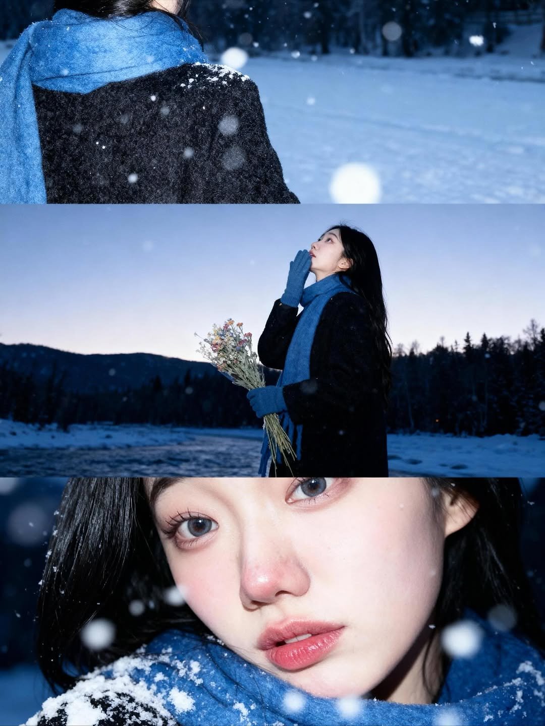 Photo by 다인이공 on October 30, 2025. May be a closeup of one or more people, hair, duffle coat, parka, outdoors and text.