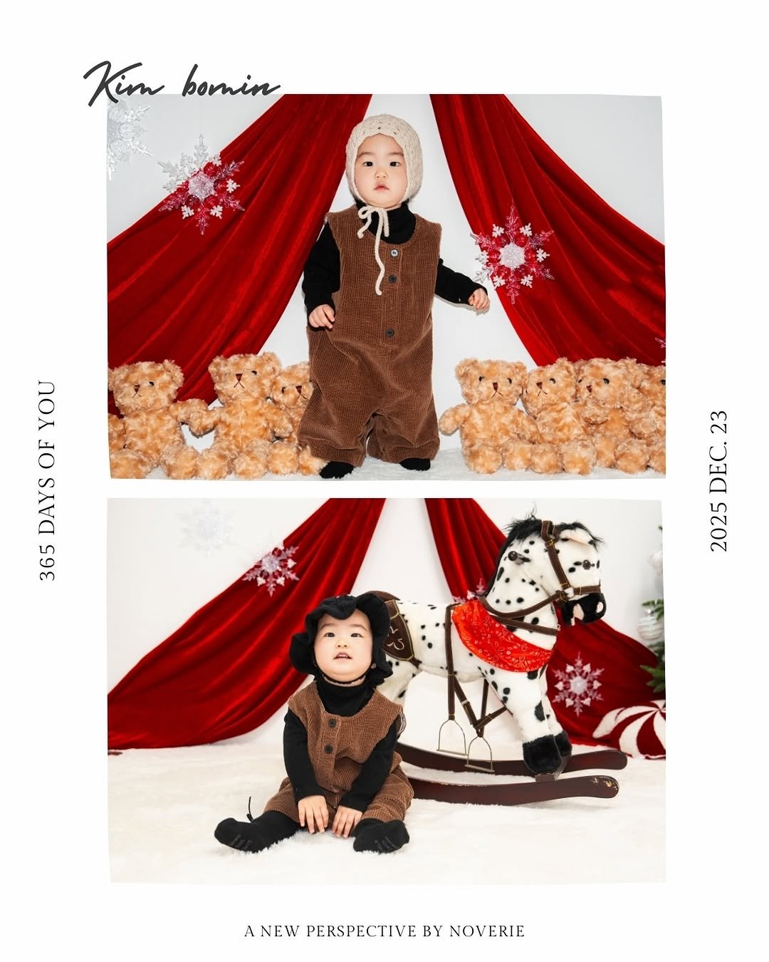 Photo shared by 💖뽀zip💖 on December 29, 2025 tagging @noverie.studio. May be an image of bear, duffle coat, gingerbread cookie, poster and text that says 'Kim bomin AAA YO of 365 22 जट O 2007 A ANEW ANEWPERSPECTIVEBY.NOVERIE PERSPECTIVE BY NOVERIE'.