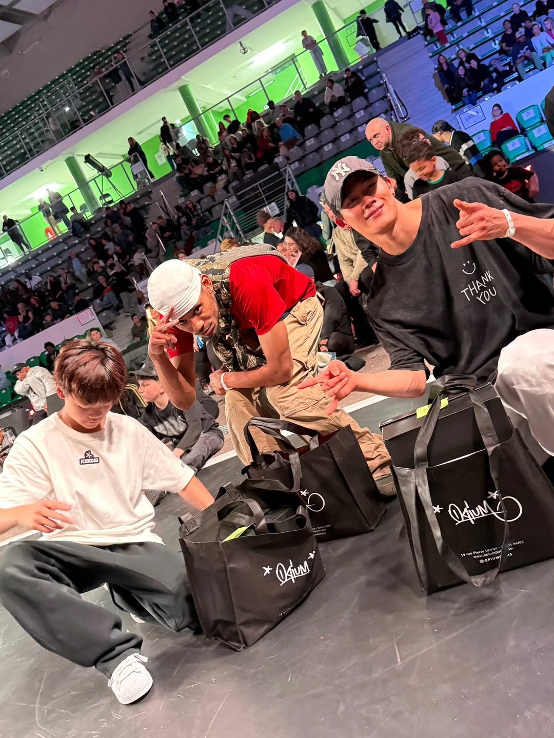 Photo shared by 오명교 on April 05, 2026 tagging @nico_tfz, and @reformerz_saturn. May be an image of sweatpants and text.